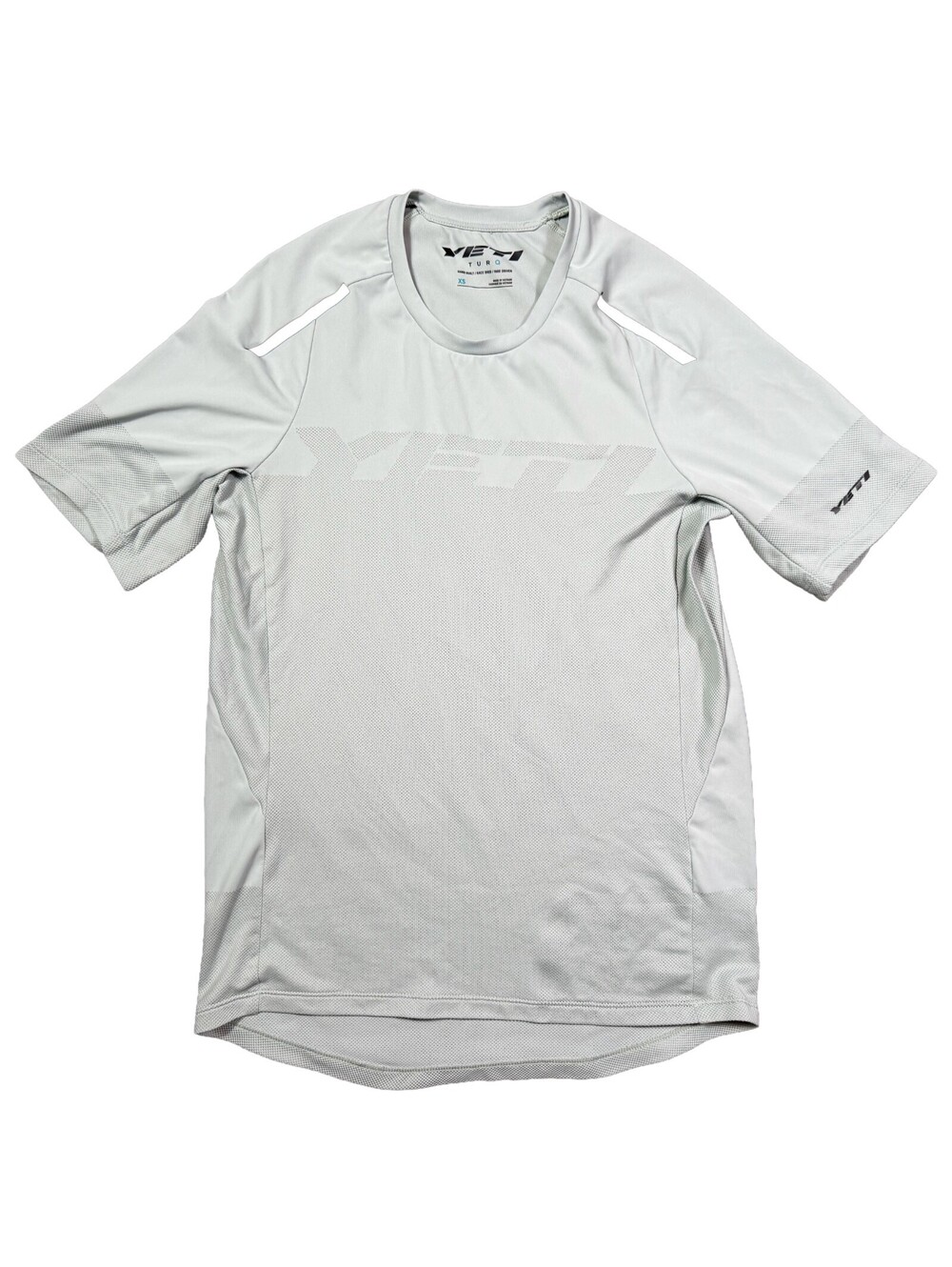 Yeti Cycles TURQ Air Jersey Men XS Gray MTB Mountain Bike Short Sleeve Racing